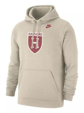 Nike Mens Harvard Crimson NCAA Hoodie Sweatshirt Club Logo Medium Womens Large